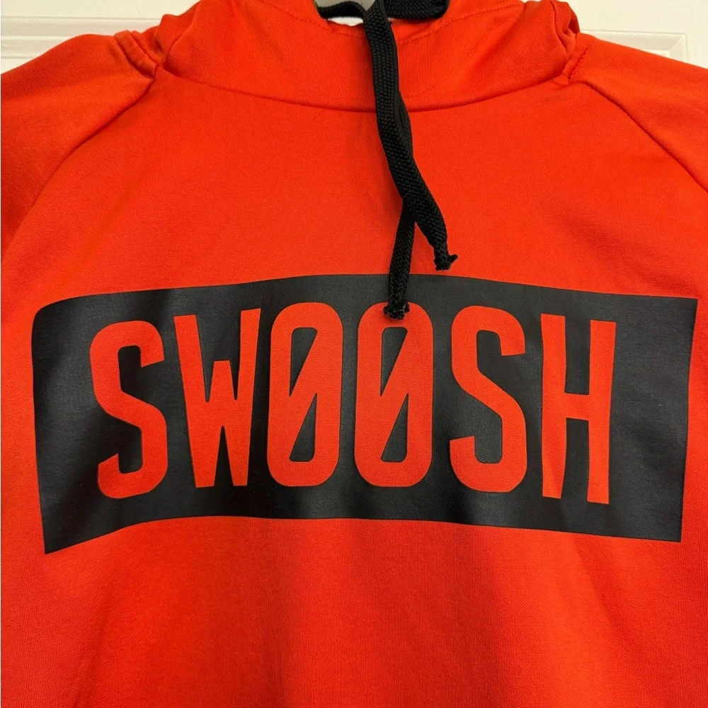 Nike Men’s Dri-Fit Red Mock Neck Hoodie, Sz L